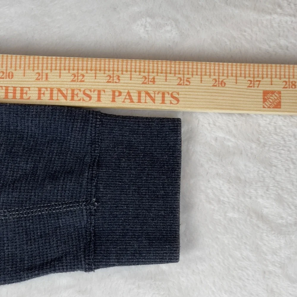 Eddie Bauer Waffle Knit Thermal‎ Shirt Mens M Gray Long Sleeve Ribbed Crewneck
